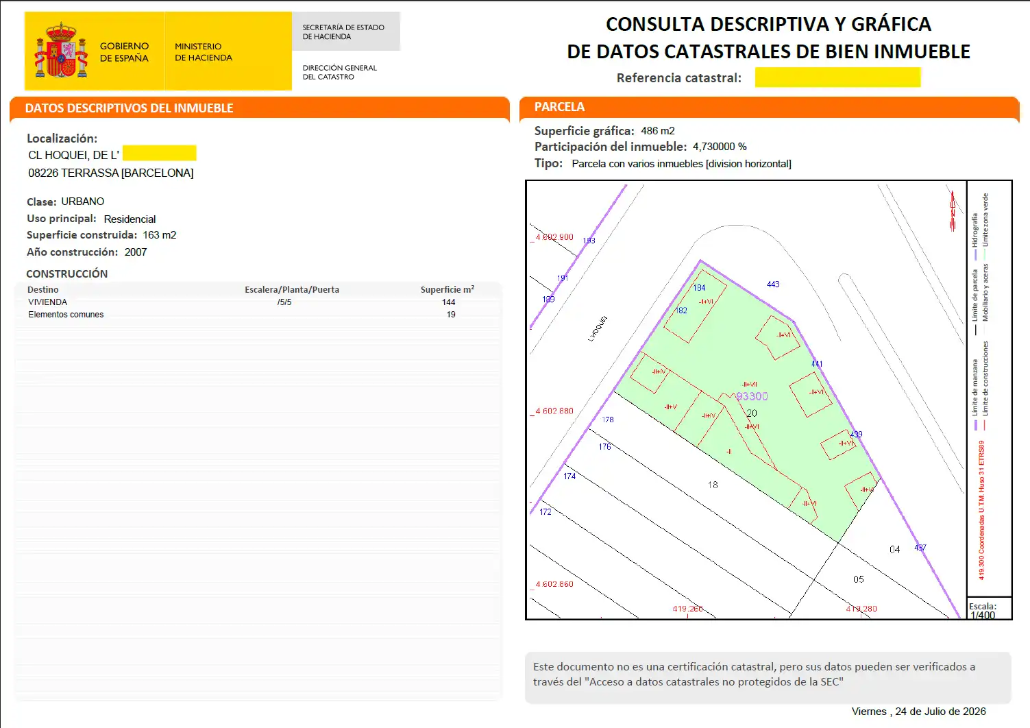 Piso en venta en de Hoquei, Egara