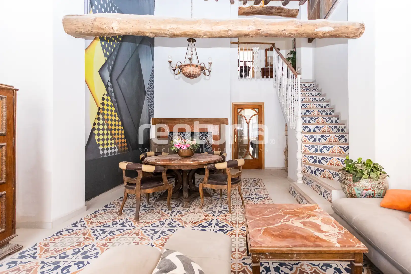 Esszimmer von Dachboden zum Verkauf in La Font de la Figuera mit Terrasse und Balkon