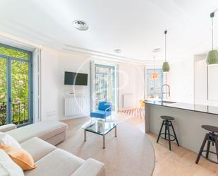 Living room of Flat to rent in  Madrid Capital  with Air Conditioner, Heating and Private garden