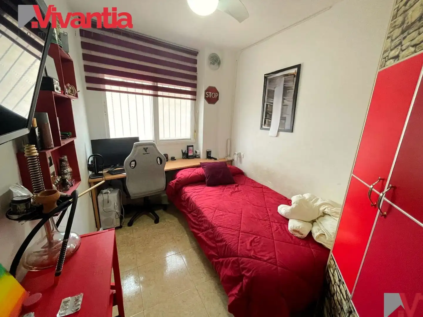 Schlafzimmer von Dachboden zum Verkauf in Lorca mit Klimaanlage, Terrasse und Abstellraum