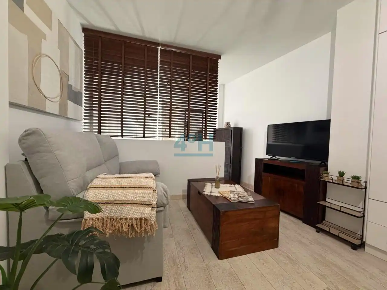 Sala d'estar de Estudi de lloguer en Ourense Capital  amb Calefacció, Parquet i Terrassa