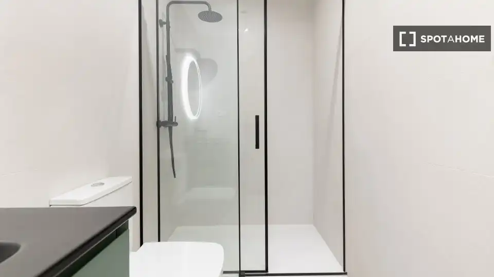 Baño de Estudio para compartir en Valencia con Aire acondicionado, Terraza y Amueblado