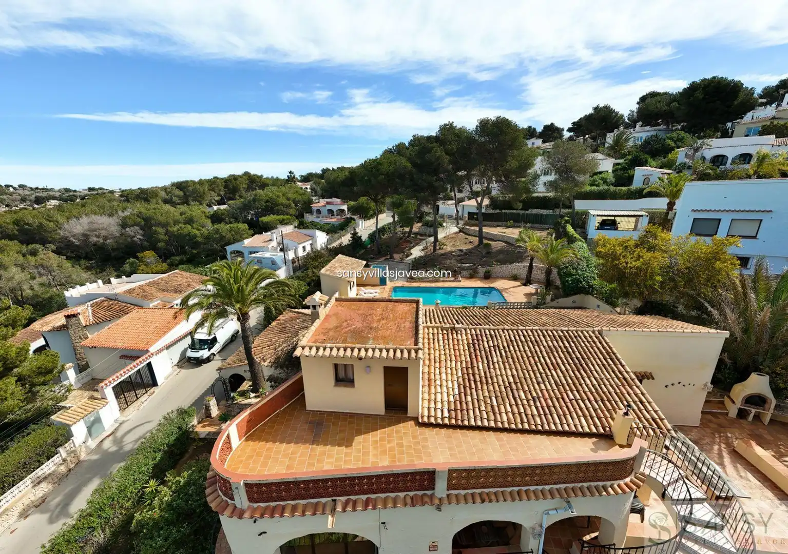 Exterior view of Houses for sale in Jávea / Xàbia  with Air Conditioner and Storage room