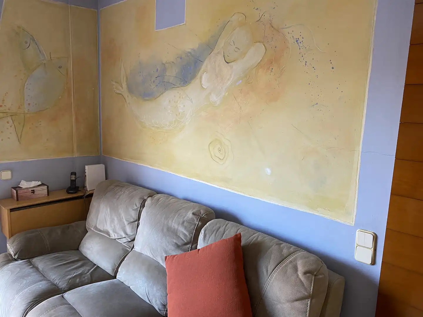 Wohnzimmer von Einfamilien-Reihenhaus zum Verkauf in Pineda de Mar mit Heizung, Terrasse und Möbliert