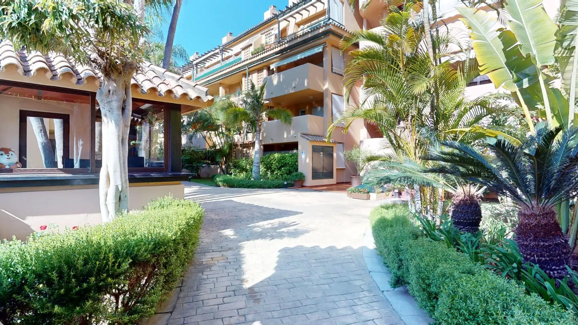 Vista exterior de Pis en venda en Marbella amb Jardí privat, Terrassa i Balcó