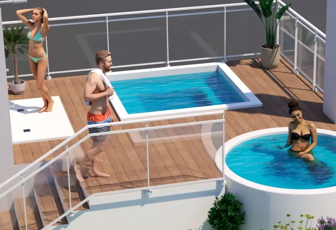 Schwimmbecken von Wohnung zum Verkauf in Castellón de la Plana / Castelló de la Plana mit Klimaanlage, Heizung und Abstellraum
