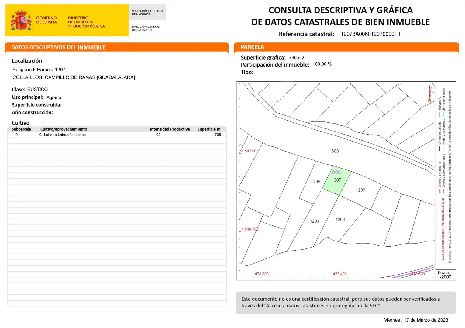 Terreno rústico en venta en Campillo de Ranas, imagen 34