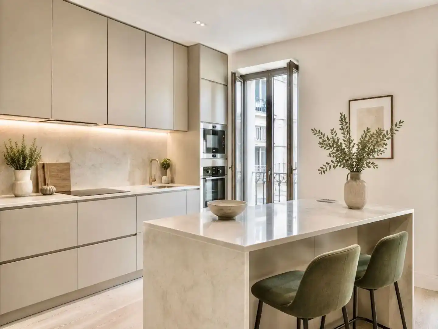 Küche von Wohnung zum Verkauf in  Madrid Capital mit Klimaanlage und Balkon