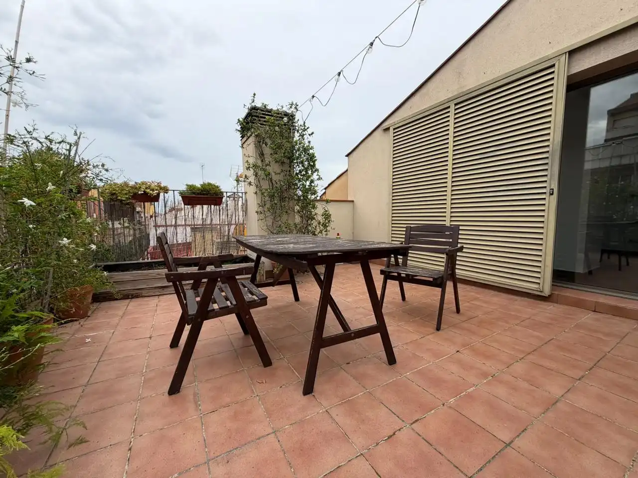 Terrace of Attic for rent in Barcelona  with Air Conditioner, Parquet flooring and Terrace