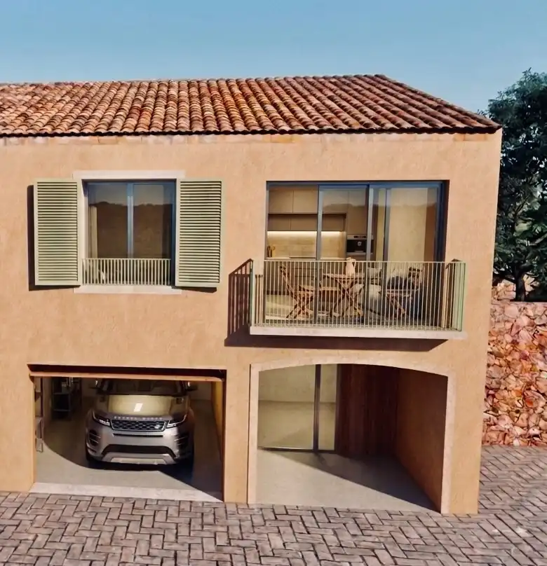 Balcony of Single-family semi-detached for sale in Forallac  with Air Conditioner, Heating and Parquet flooring