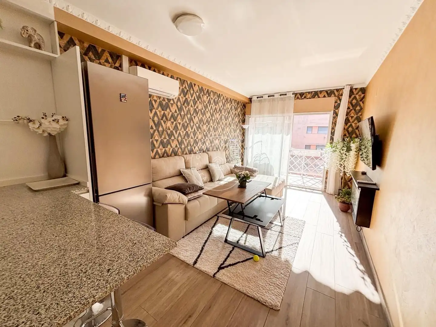 Wohnzimmer von Wohnung zum Verkauf in Lloret de Mar mit Klimaanlage, Heizung und Terrasse