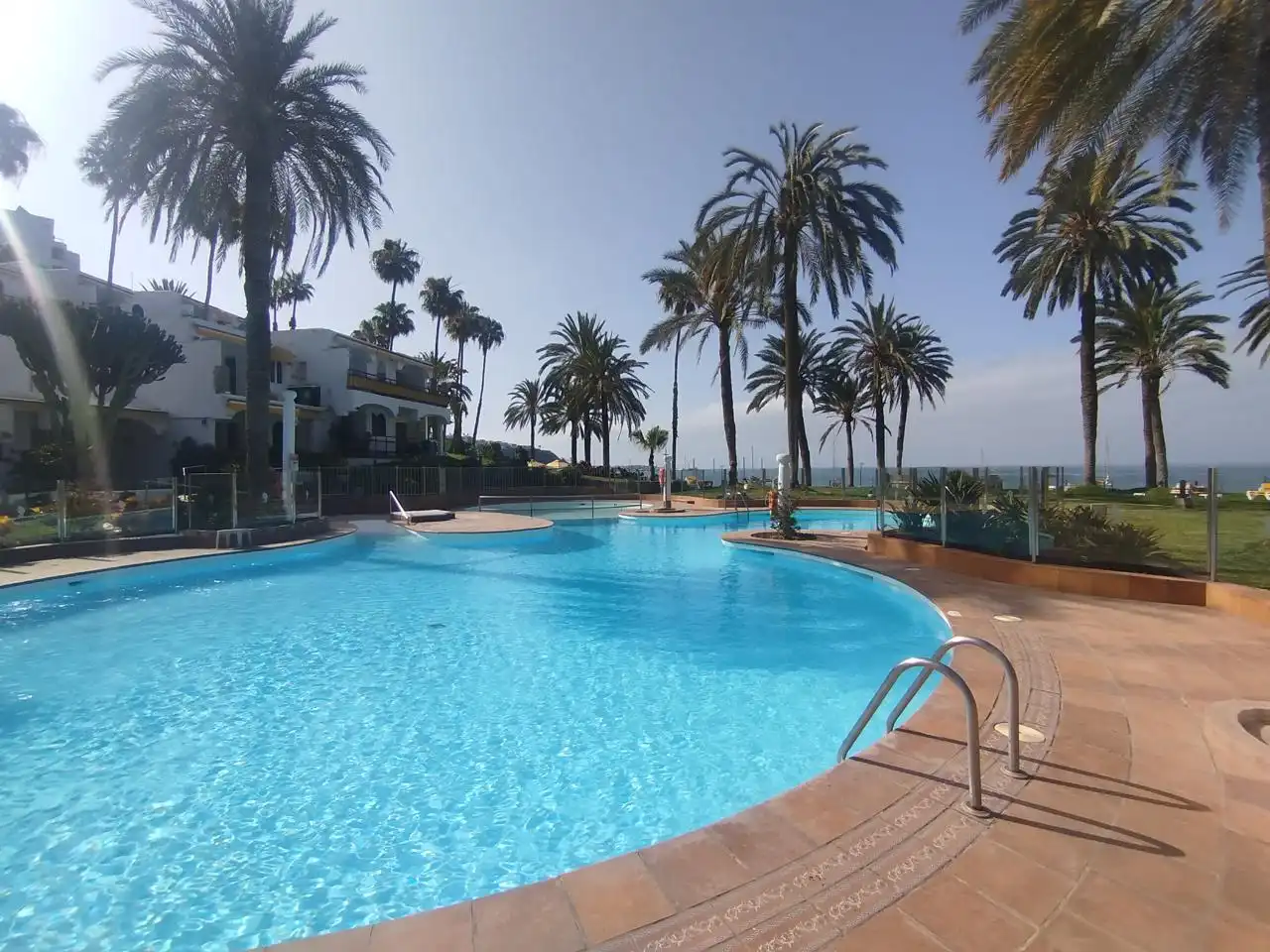 Swimming pool of Ground floor for rent in Mogán  with Air Conditioner, Terrace and Furnished