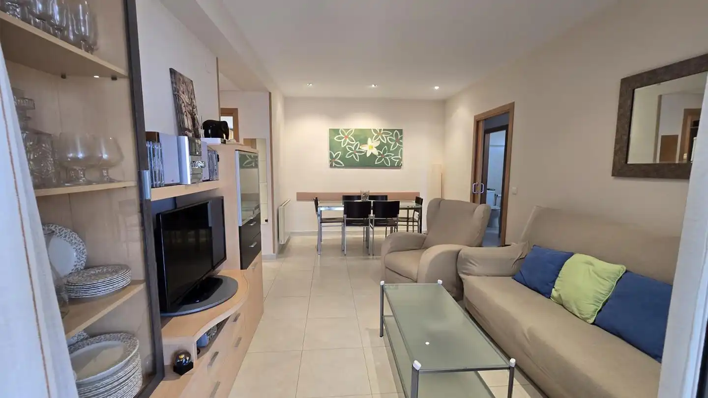 Sala de estar de Apartamento de alquiler en Gandia con Terraza, Amueblado y Piscina comunitaria