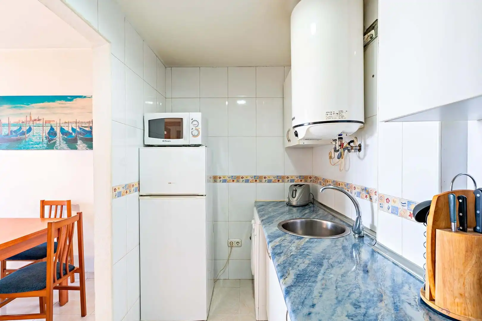 Kitchen of Flat for sale in Roquetas de Mar  with Air Conditioner, Heating and Furnished