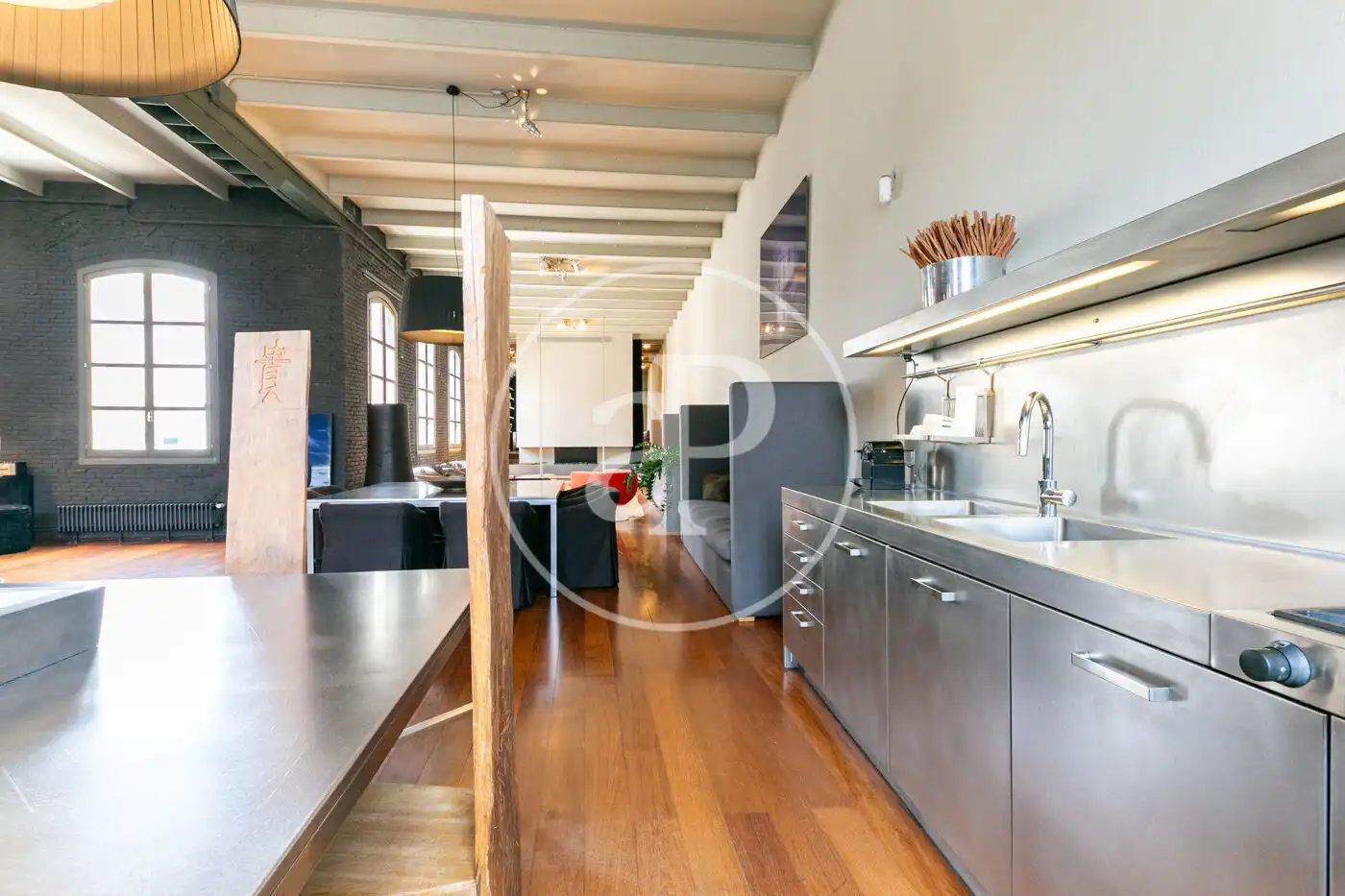 Cocina de Piso de alquiler en Barcelona con Aire acondicionado, Calefacción y Amueblado