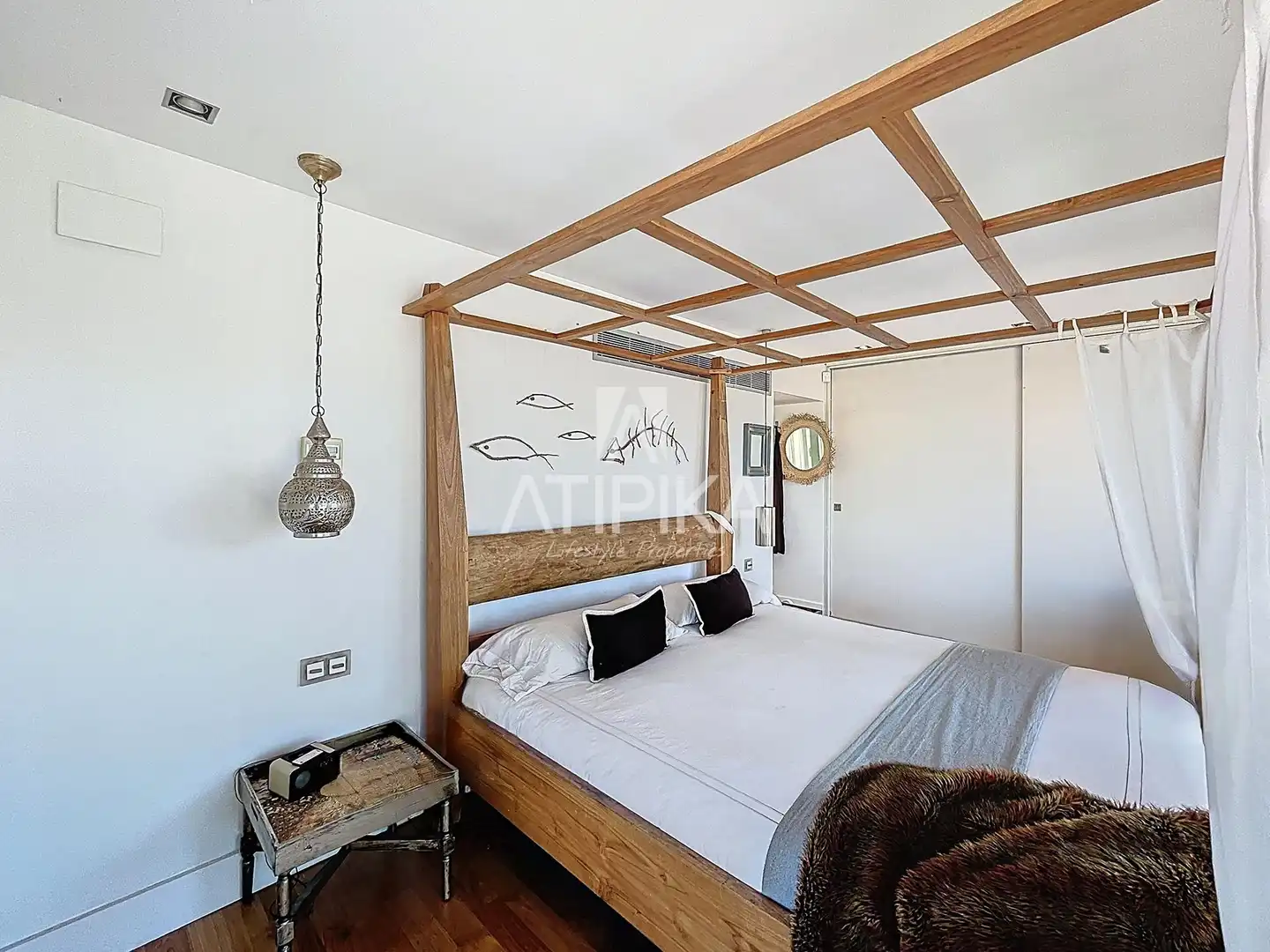 Schlafzimmer von Maisonette zum Verkauf in Barcelona mit Klimaanlage, Heizung und Terrasse