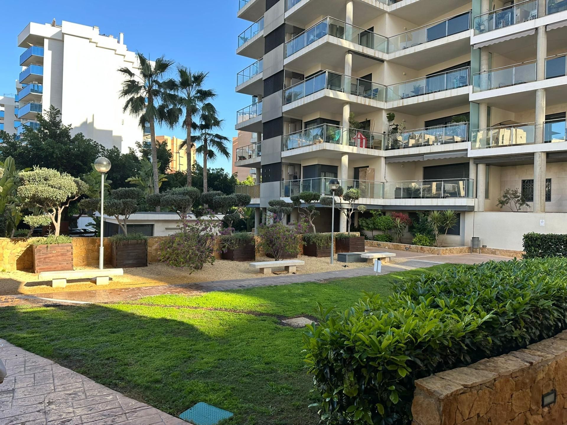 Jardí de Apartament en venda en Villajoyosa / La Vila Joiosa amb Aire condicionat, Calefacció i Jardí privat