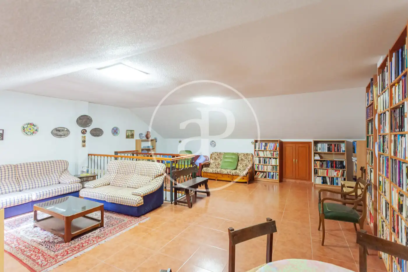 Sala d'estar de Casa adosada en venda en Navacerrada, Madrid