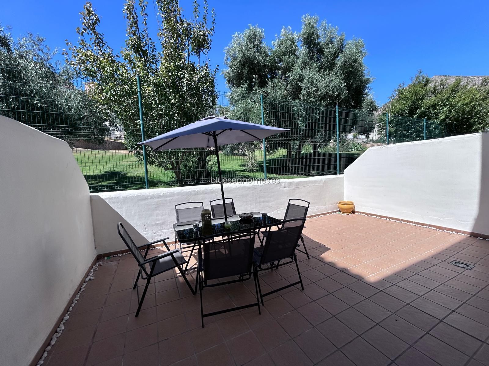 Terrace of Flat for sale in Benalmádena  with Air Conditioner, Heating and Private garden
