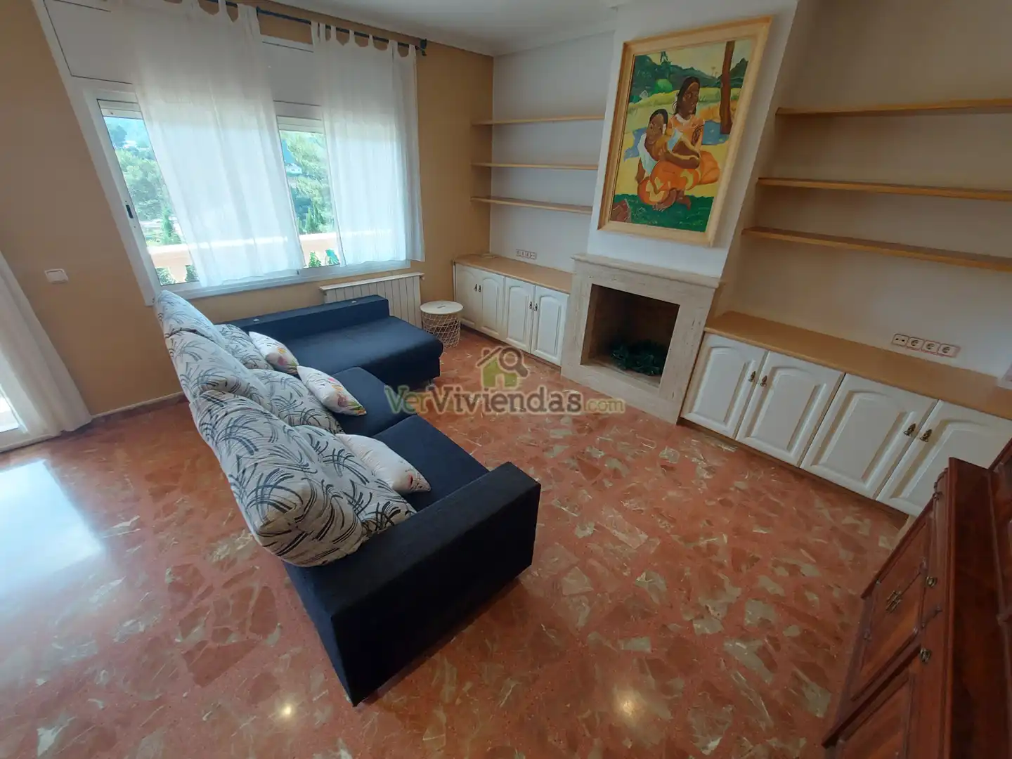 Sala d'estar de Casa o xalet en venda en Vallirana amb Calefacció, Jardí privat i Terrassa
