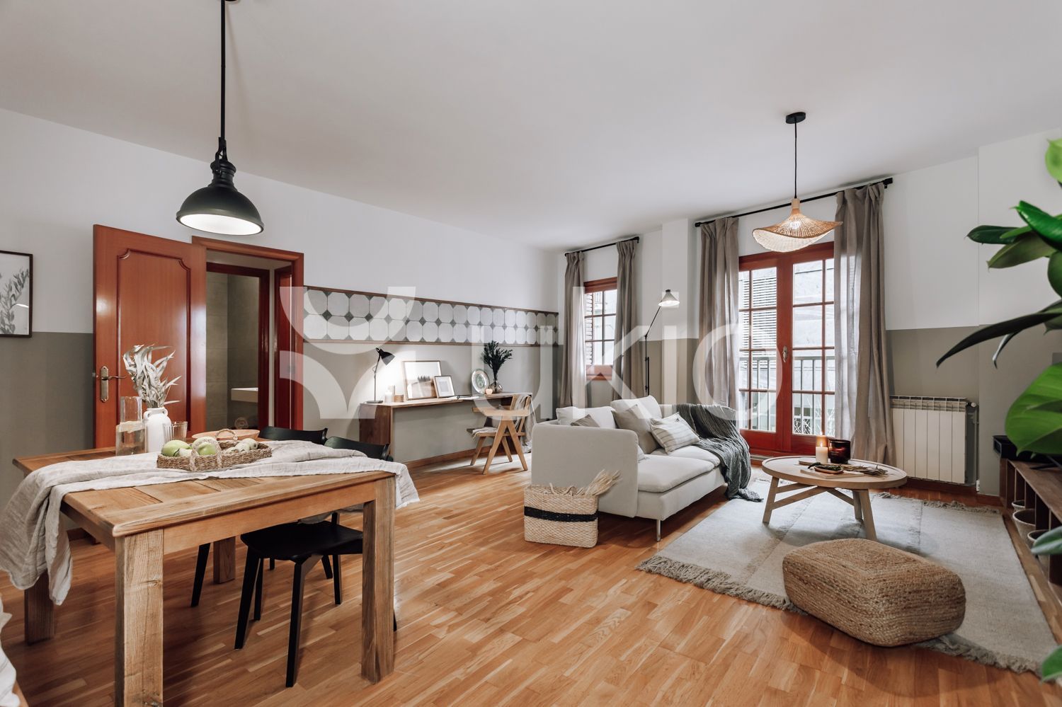 Sala d'estar de Apartament de lloguer en  Barcelona Capital amb Traster, Moblat i Rentadora