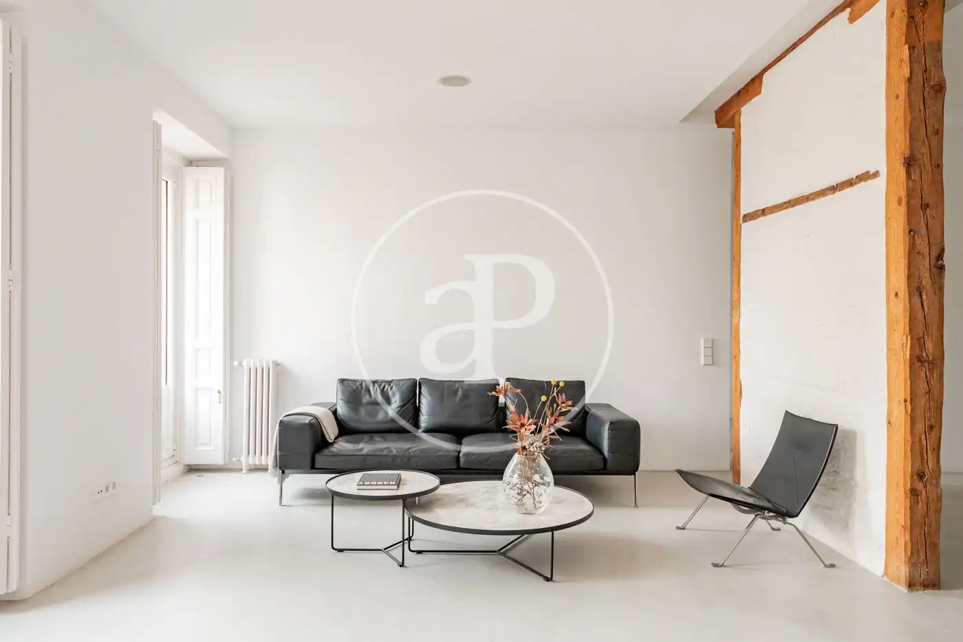 Living room of Flat for rent in Madrid  with Air Conditioner, Heating and Balcony