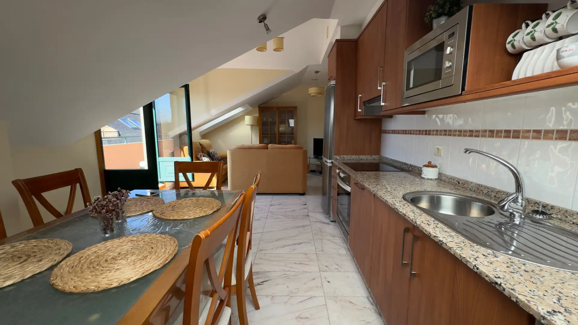 Kitchen of Attic for sale in Ares  with Parquet flooring, Terrace and Furnished