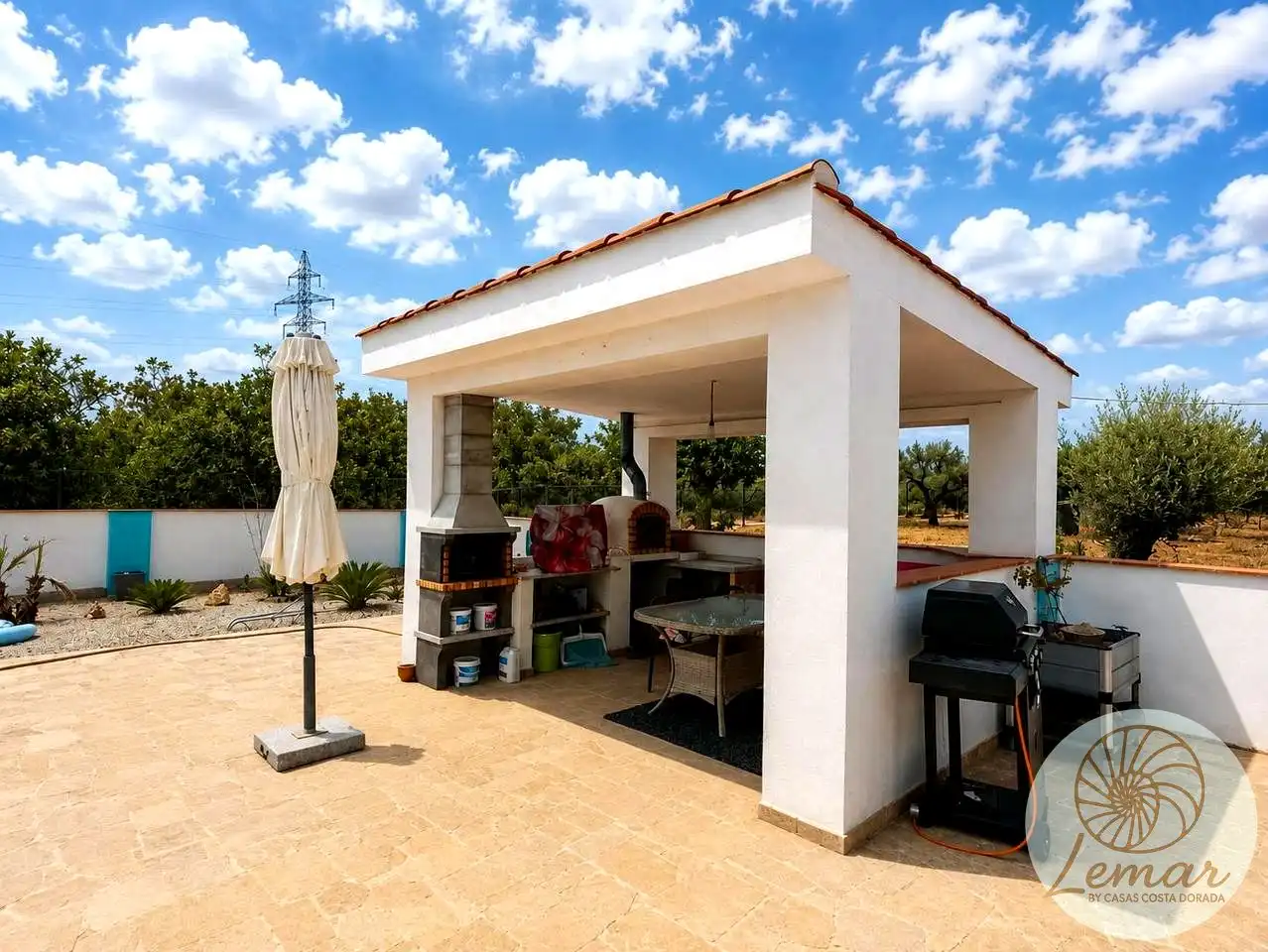Terrasse von Country house zum Verkauf in L'Ametlla de Mar  mit Klimaanlage, Heizung und Privatgarten