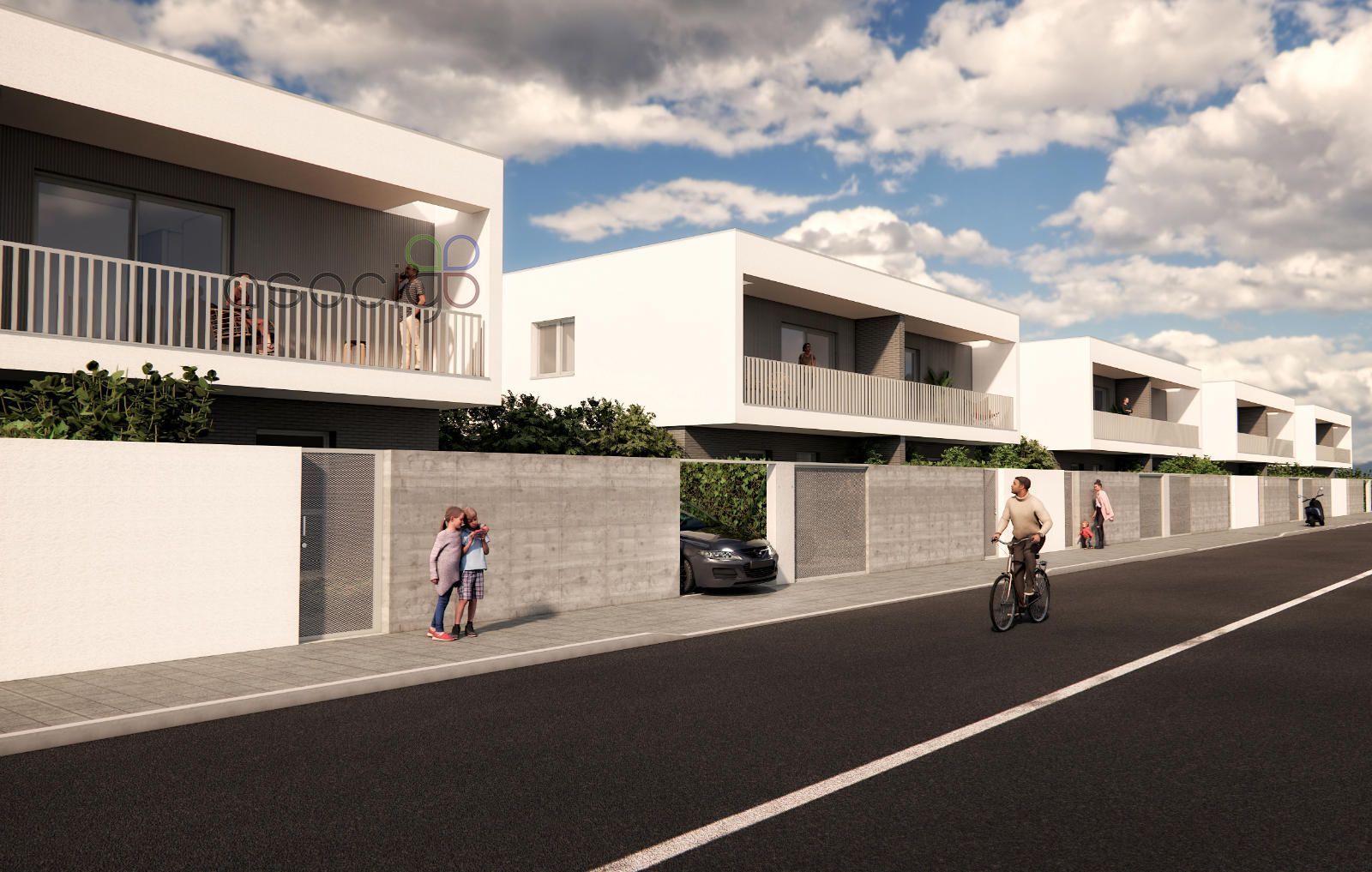 Exterior view of Single-family semi-detached for sale in Cabanillas del Campo  with Heating, Private garden and Parquet flooring