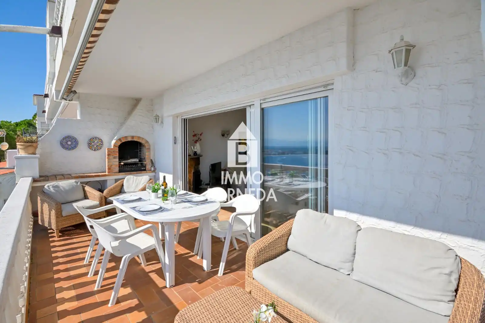 Balcony of Flat for sale in Roses  with Air Conditioner, Heating and Terrace