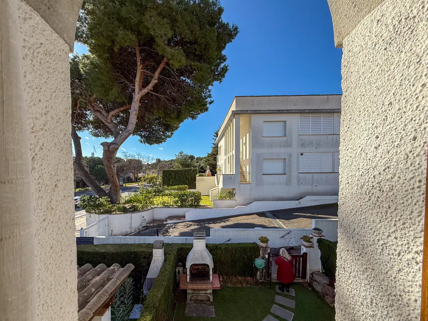 Garten von Einfamilien-Reihenhaus zum Verkauf in Sant Feliu de Guíxols mit Klimaanlage, Heizung und Privatgarten