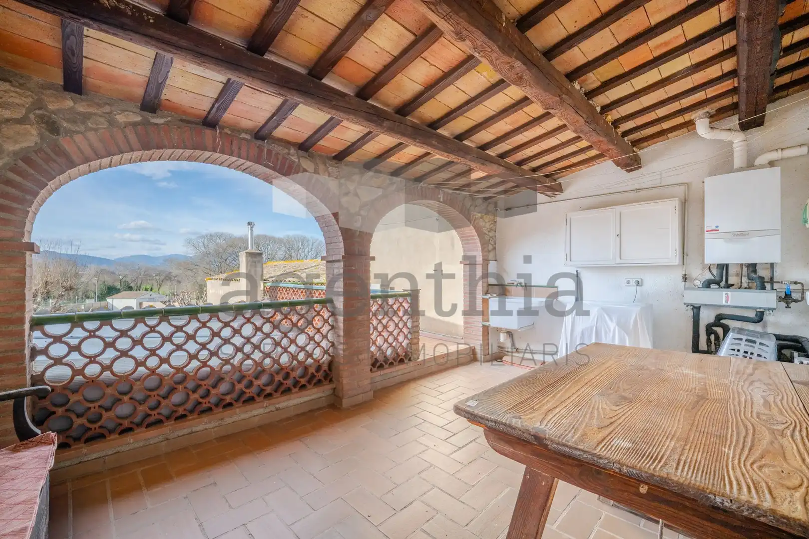 Terraza de Finca rústica en venta en Vilablareix con Calefacción, Trastero y Balcón
