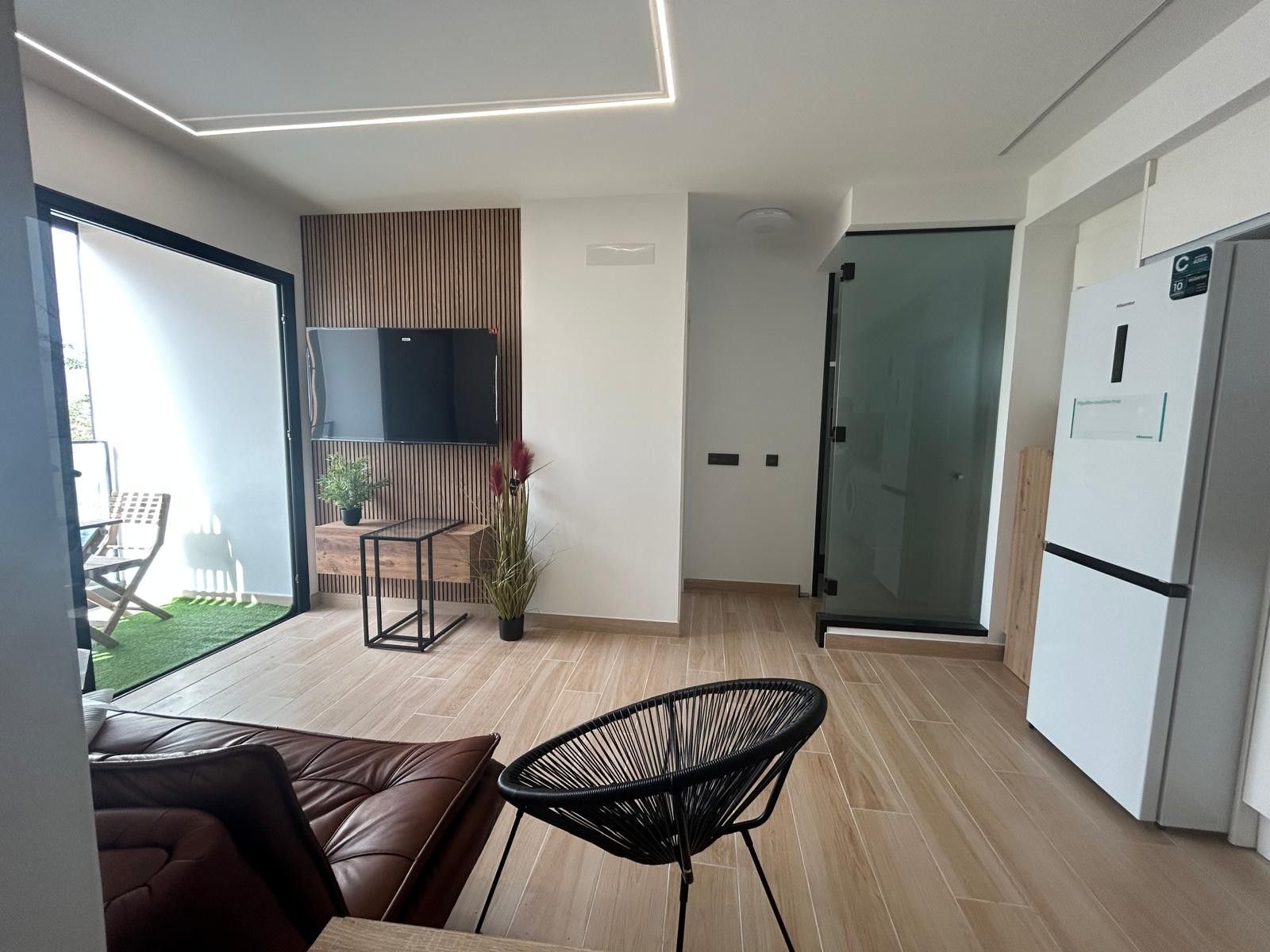 Sala de estar de Apartamento de alquiler en San Bartolomé de Tirajana con Aire acondicionado, Terraza y Balcón