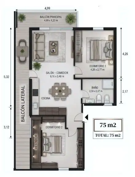 Apartamento en venta en  Palma de Mallorca
