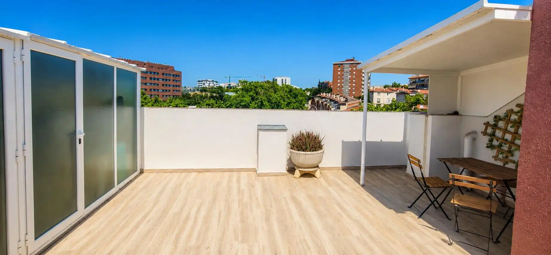 Terrace of Flat for sale in Sabadell  with Air Conditioner, Heating and Parquet flooring