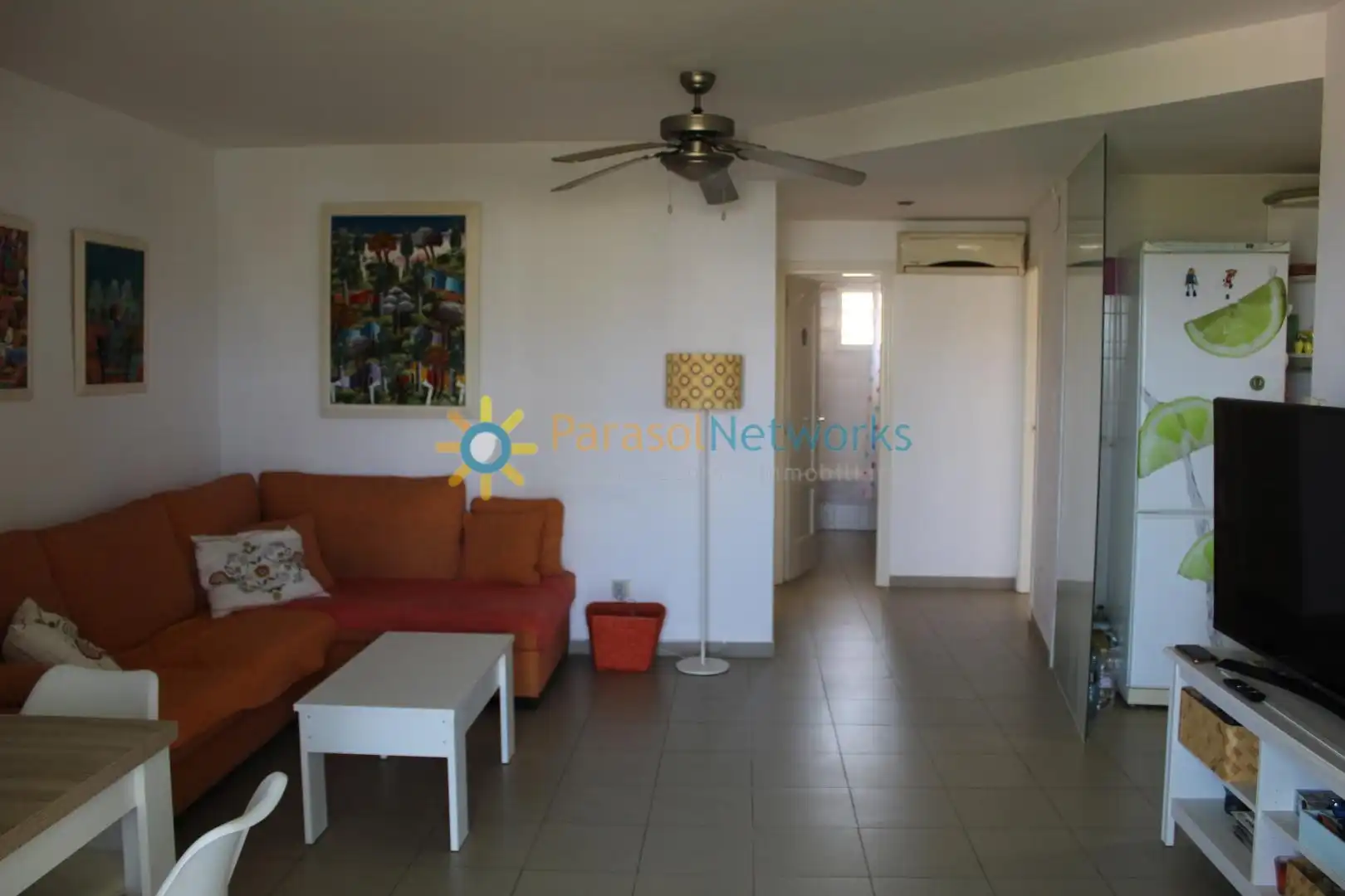 Living room of Flat for rent in Oliva  with Air Conditioner, Storage room and Furnished
