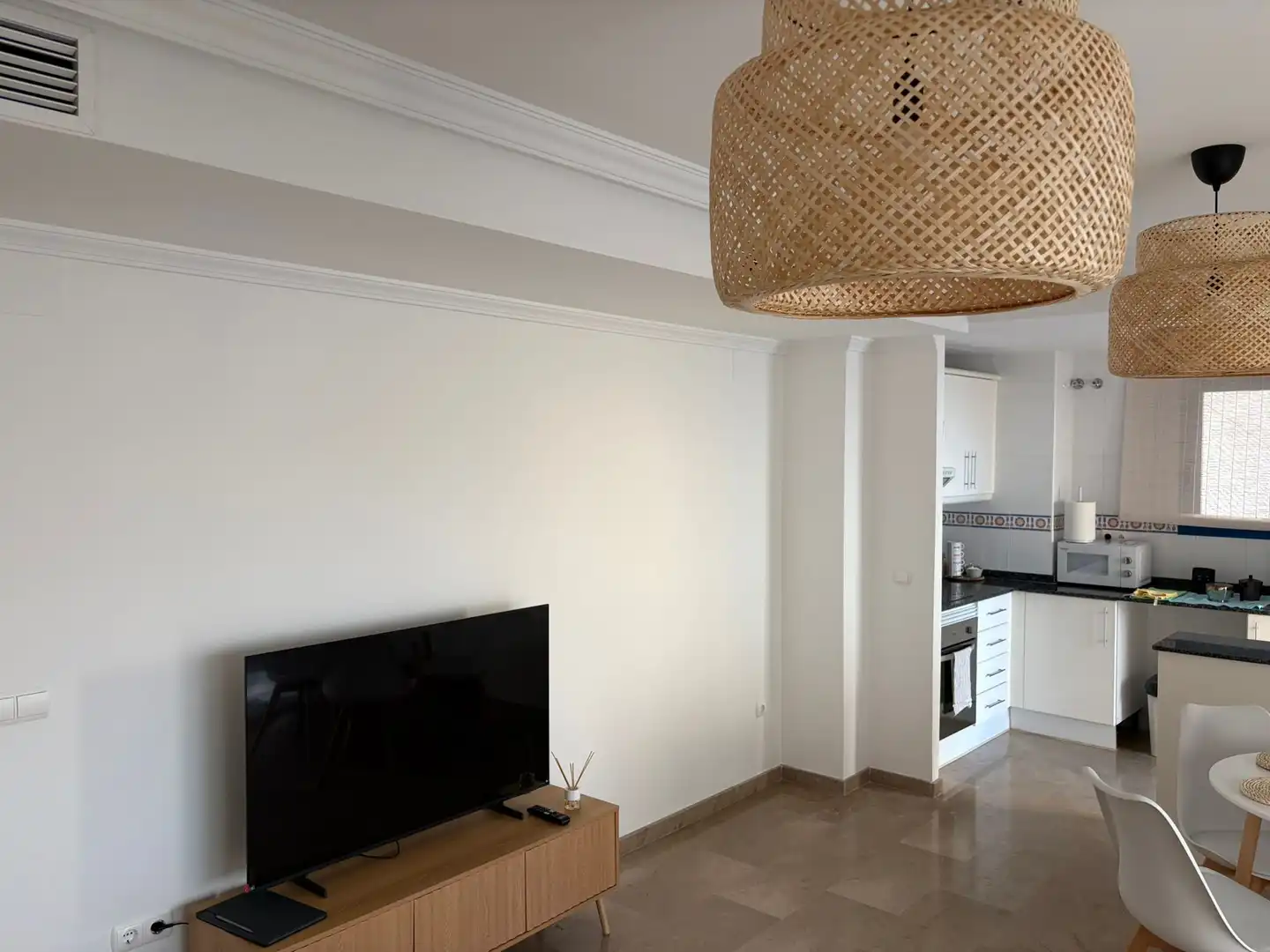 Sala de estar de Apartamento en venta en Calpe / Calp con Aire acondicionado, Terraza y Piscina