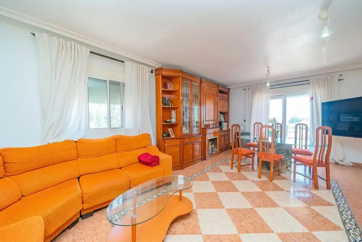 Living room of Houses for sale in Alicante / Alacant  with Private garden, Terrace and Swimming Pool