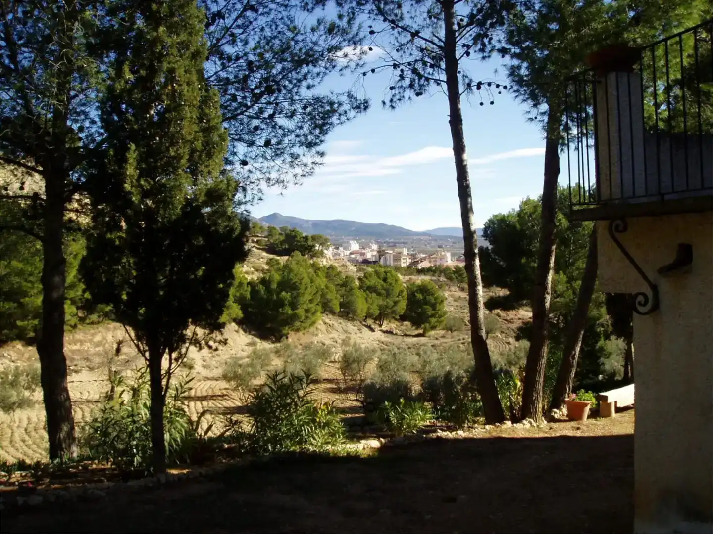 Vista exterior de Finca rústica en venda en Onil amb Piscina i Balcó