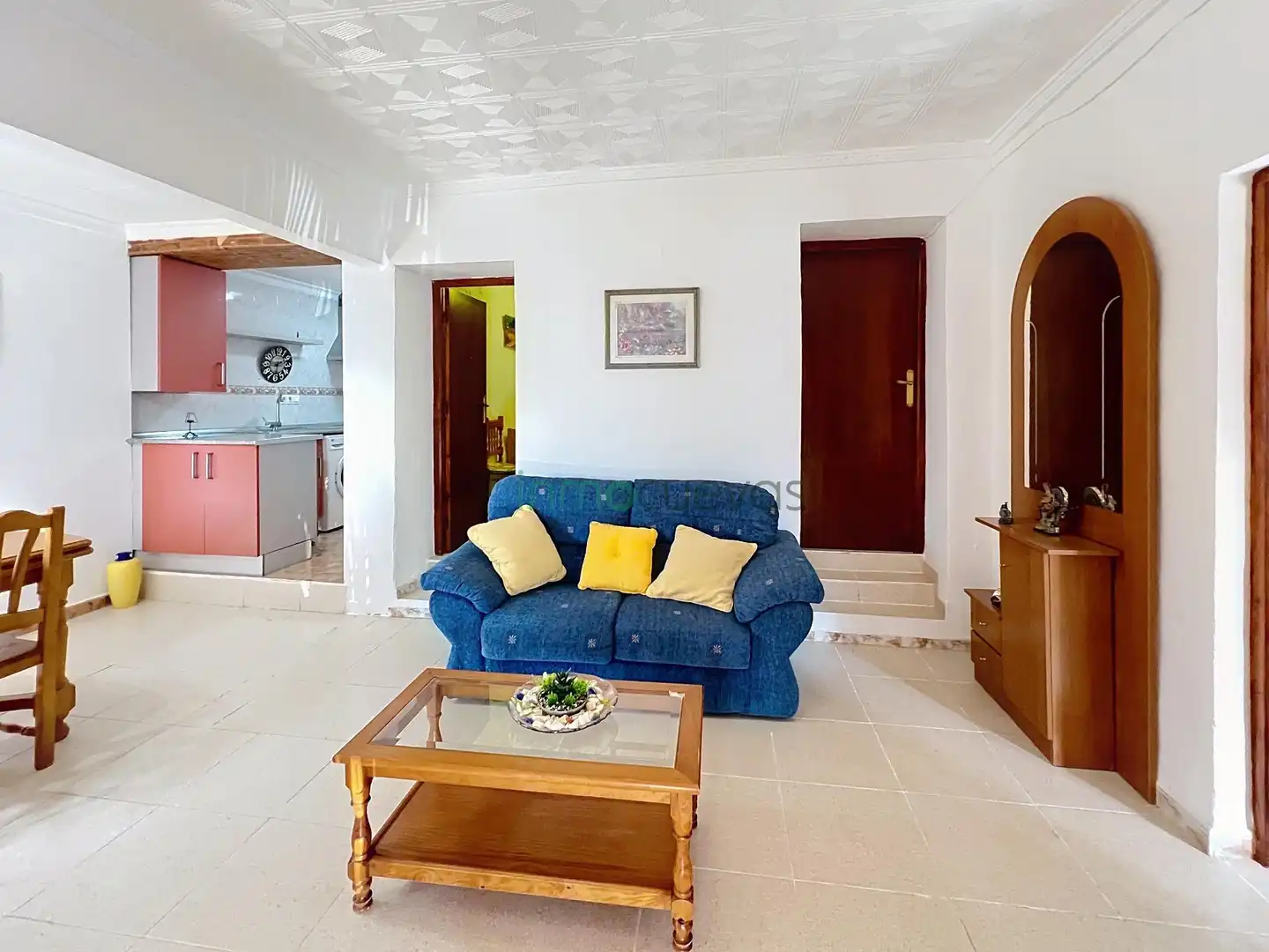 Wohnzimmer von Einfamilien-Reihenhaus zum Verkauf in Cuevas del Almanzora mit Privatgarten, Terrasse und Möbliert