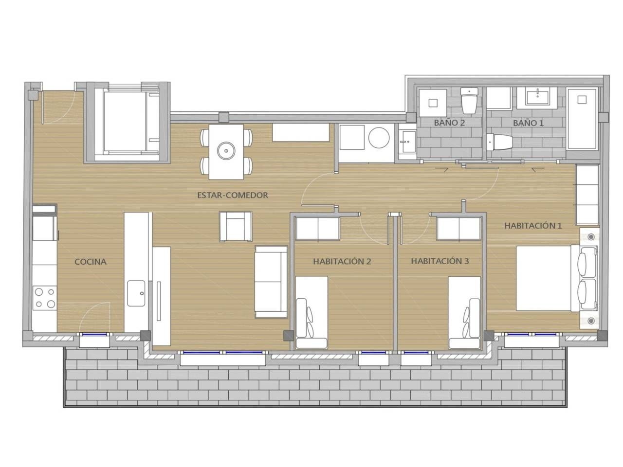 Flat for sale in Cerdanyola del Vallès  with Air Conditioner, Heating and Parquet flooring