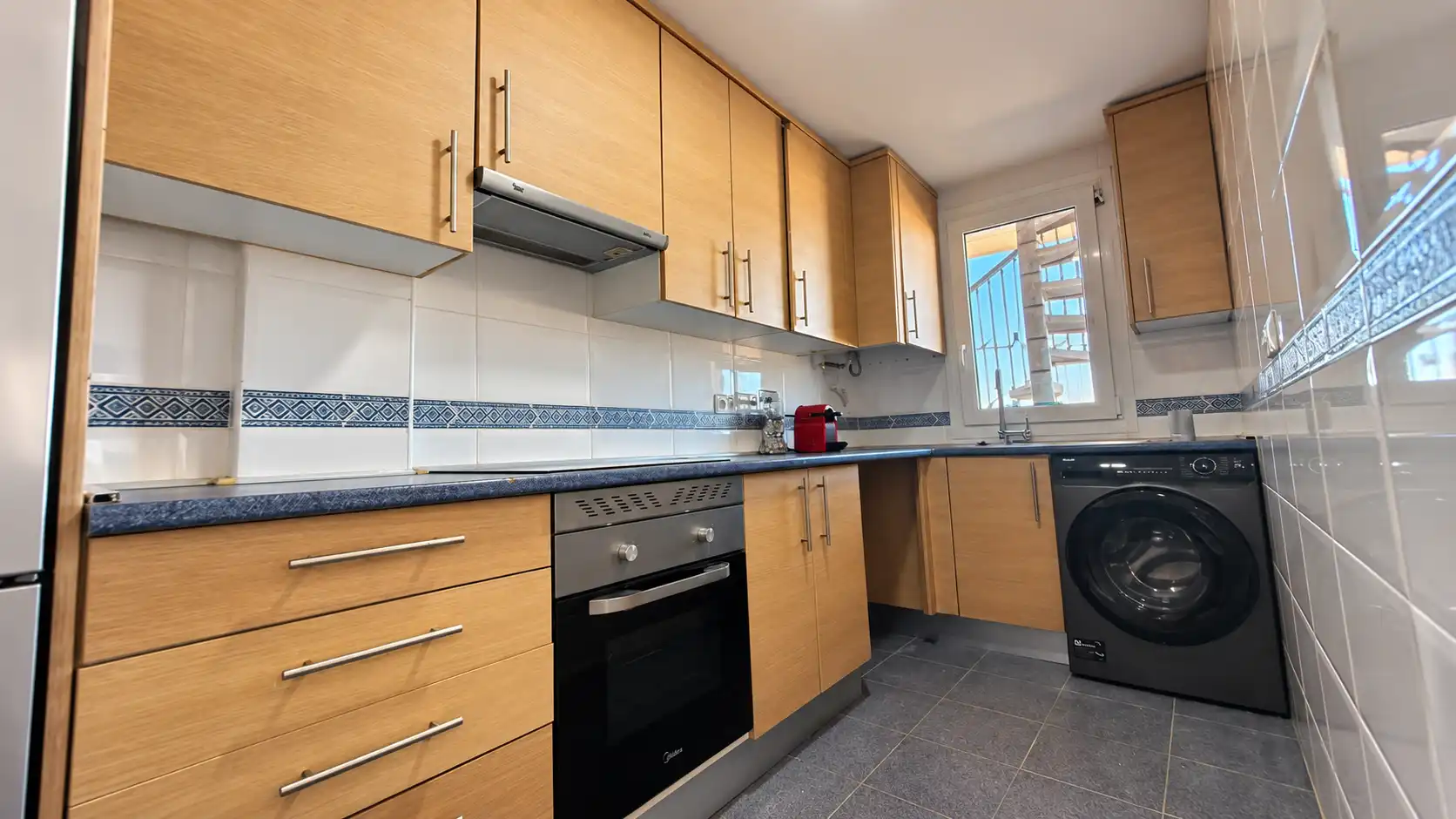 Kitchen of Flat for sale in Calpe / Calp  with Air Conditioner, Terrace and Storage room