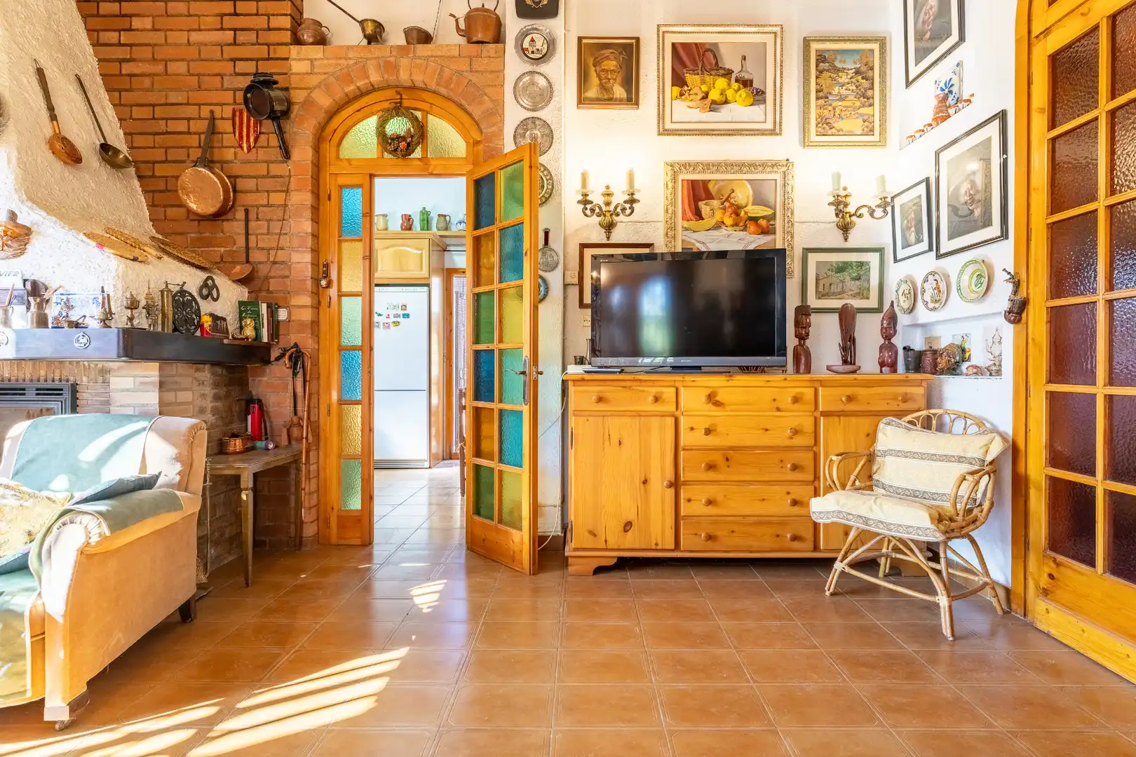 Sala d'estar de Casa o xalet en venda en Les Borges del Camp amb Calefacció, Jardí privat i Terrassa