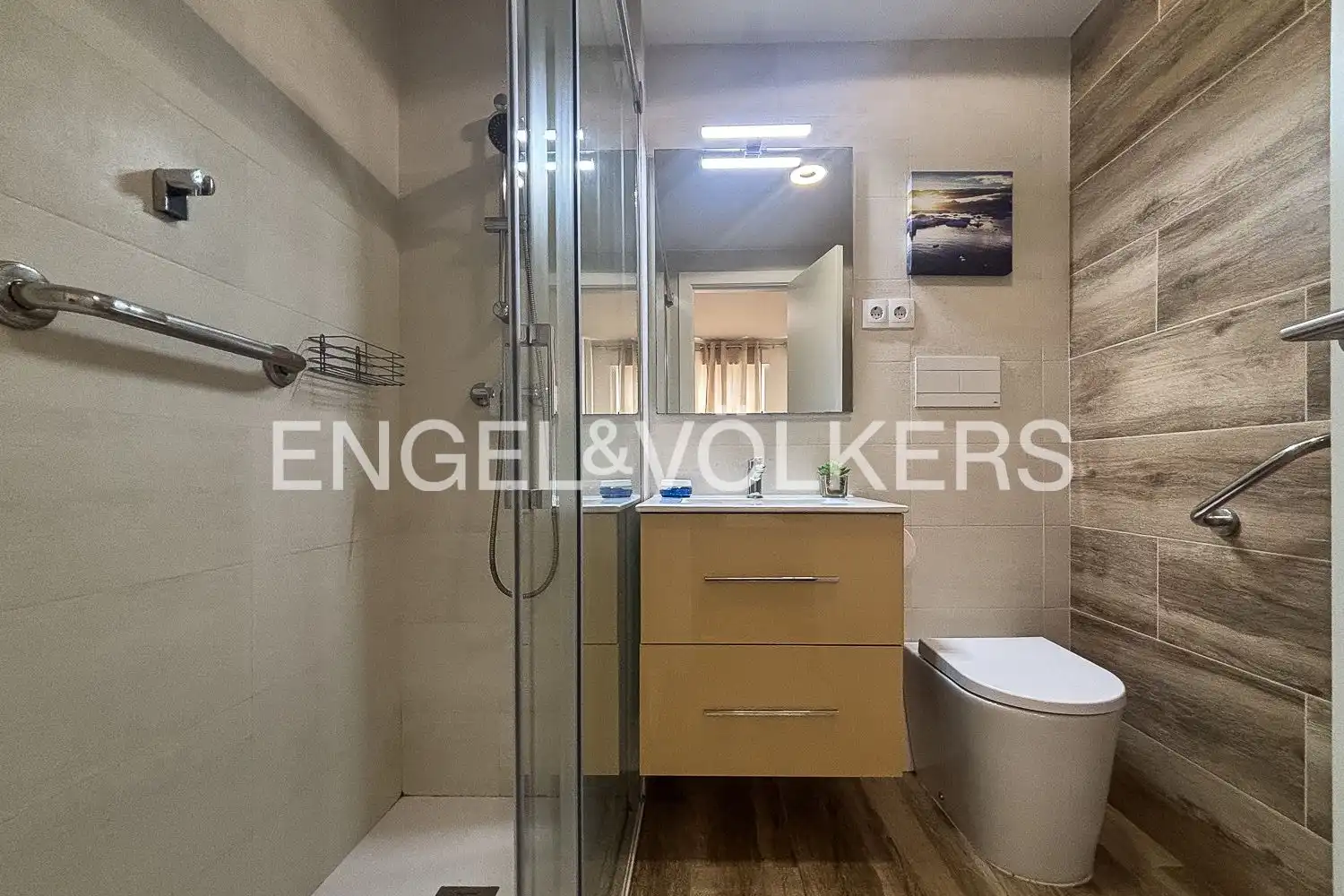 Badezimmer von Wohnung zur Miete in Alboraya mit Klimaanlage, Heizung und Parkett