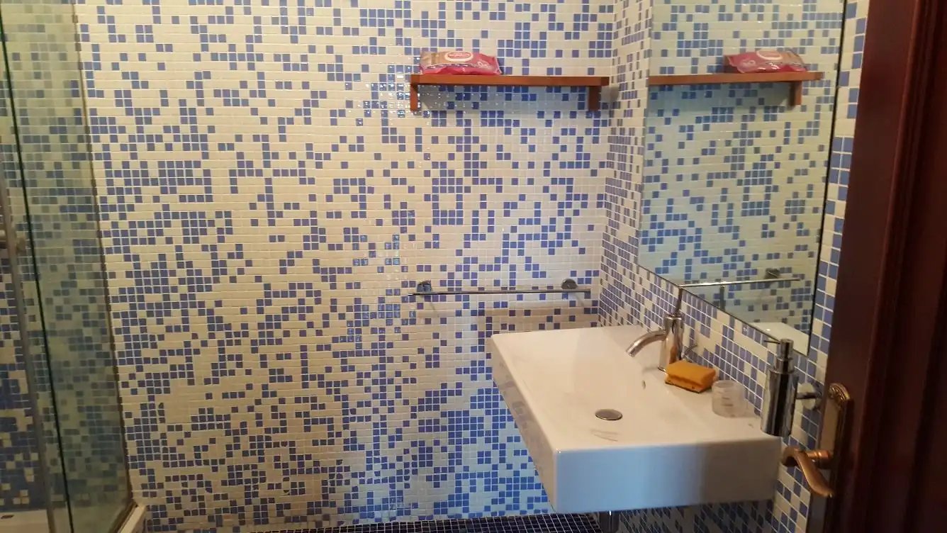 Bany de Casa o xalet en venda en Vigo  amb Jardí privat, Parquet i Terrassa