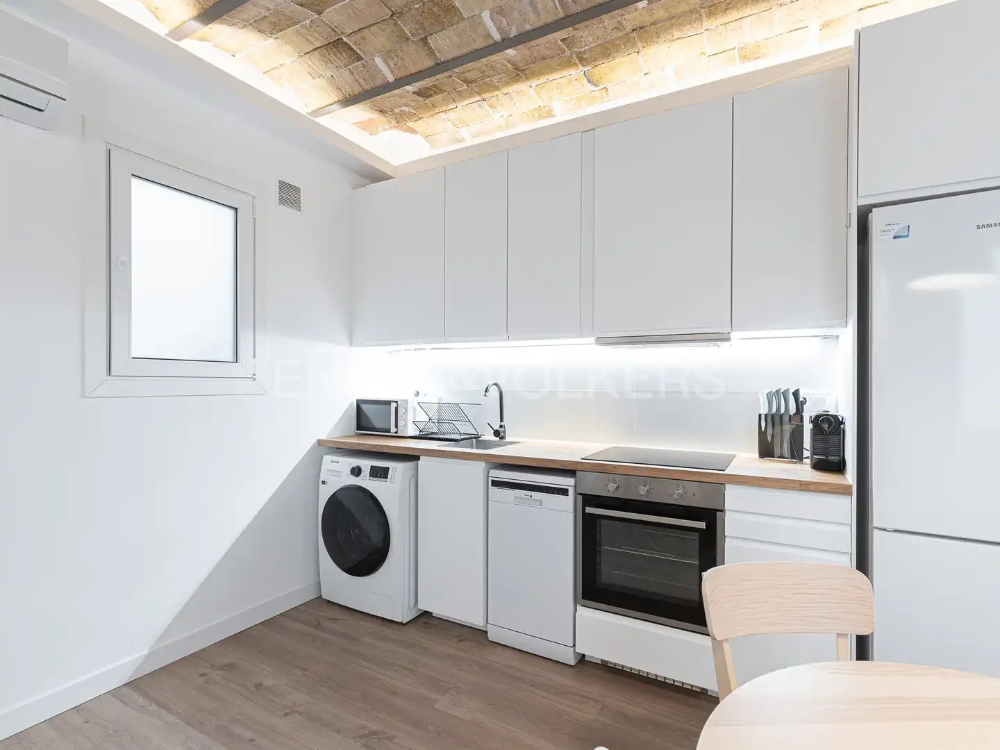 Kitchen of Flat for rent in Barcelona  with Air Conditioner, Heating and Furnished