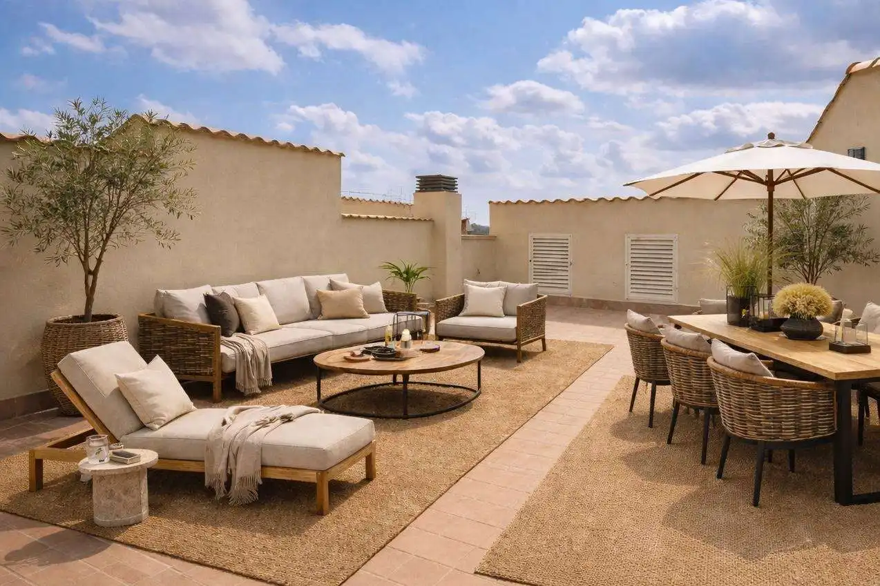 Terrace of Detached homes for sale in Marratxí  with Air Conditioner, Heating and Parquet flooring