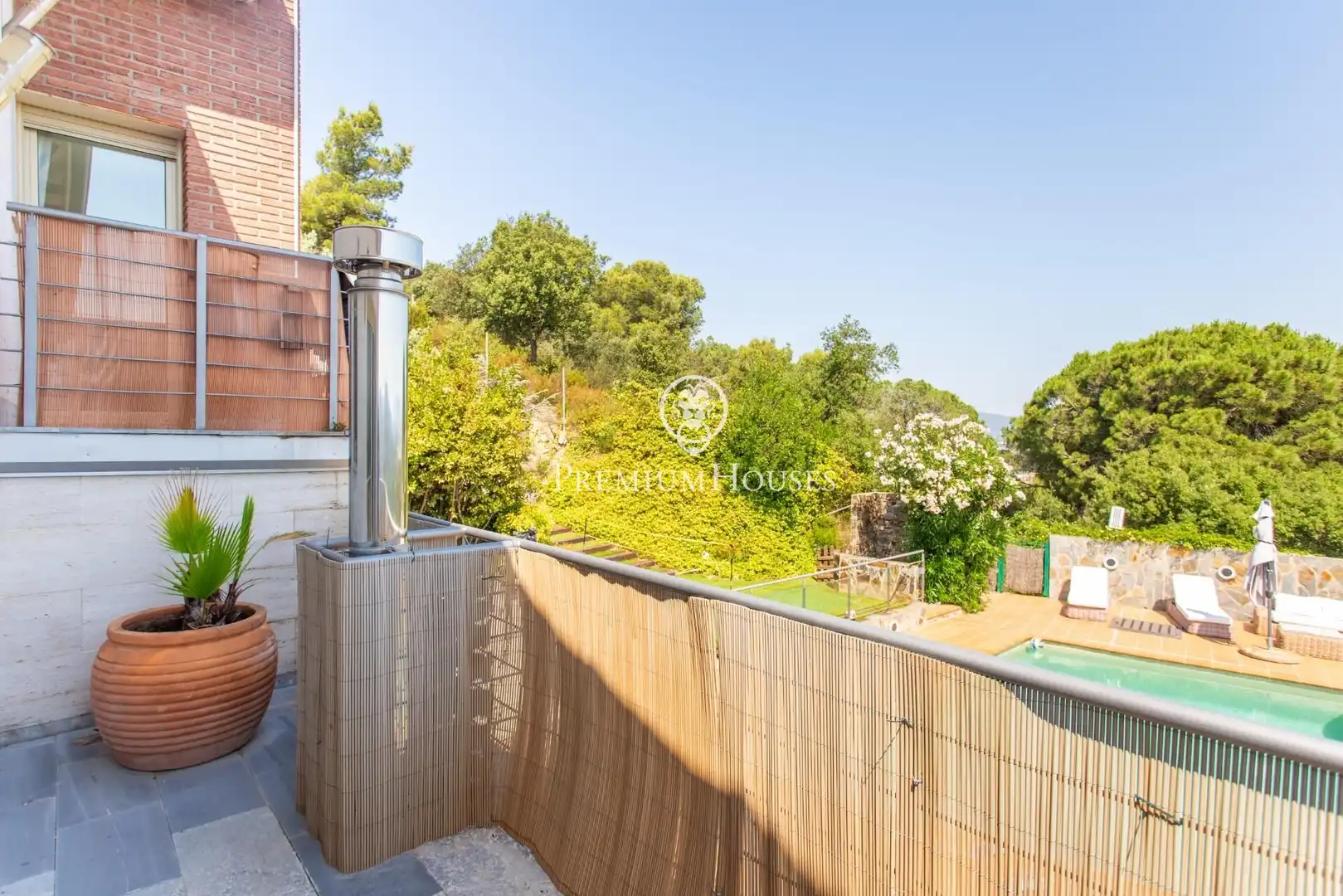Terrassa de Casa adosada en venda en Vallromanes amb Aire condicionat, Calefacció i Jardí privat