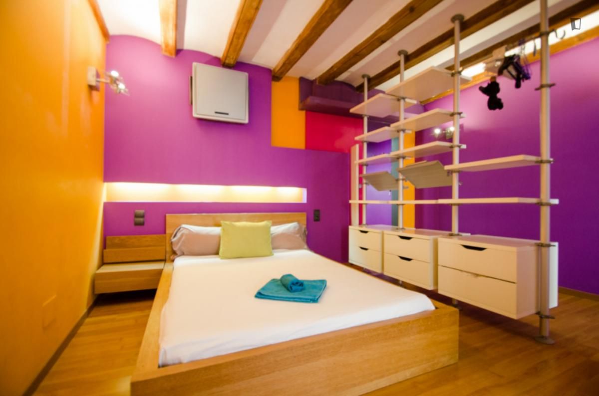 Bedroom of Study to rent in  Barcelona Capital  with Air Conditioner, Furnished and Internet
