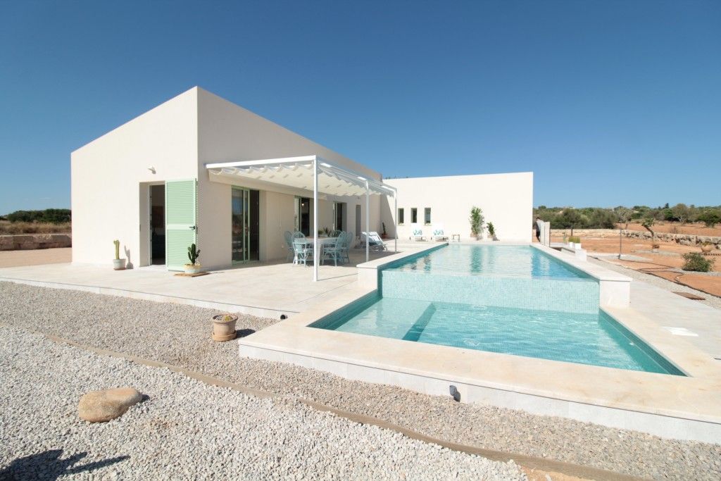 Piscina de Finca rústica de lloguer en Ses Salines amb Aire condicionat, Jardí privat i Terrassa